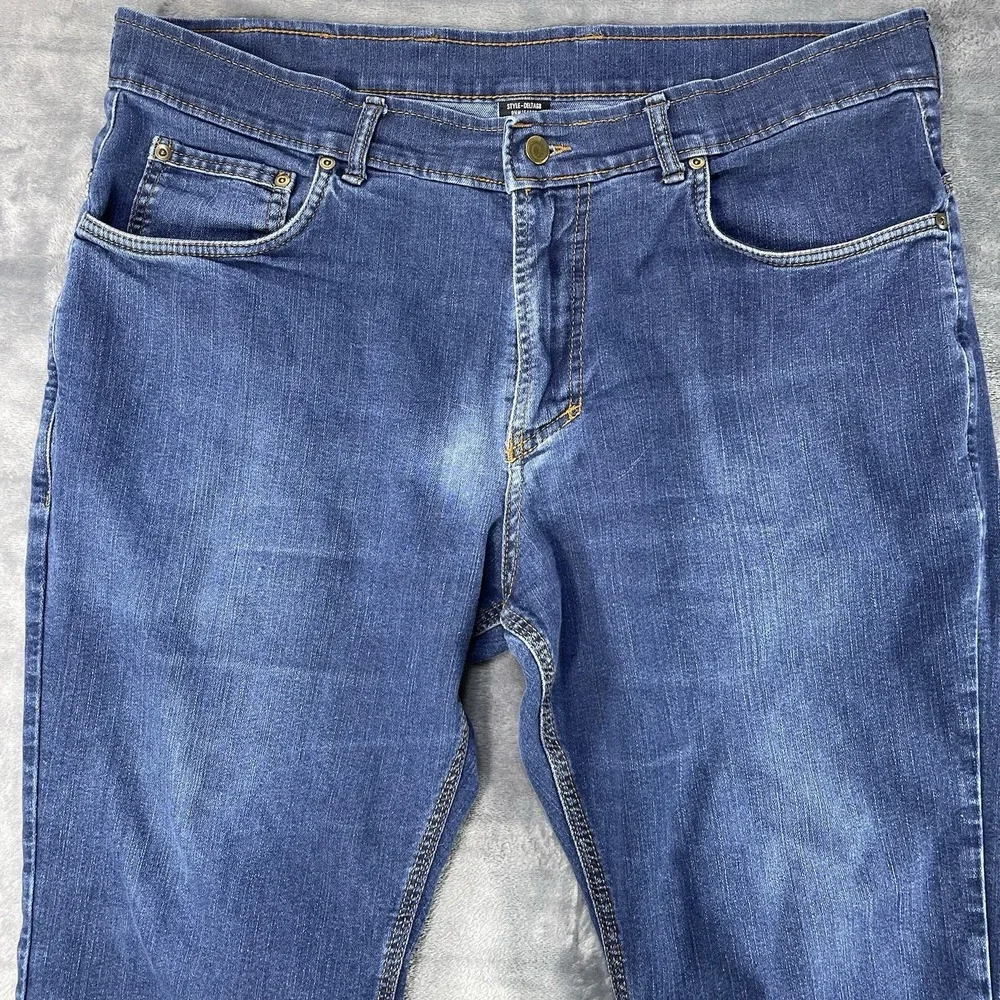 Origin Jeans Men 40x29 Blue D68 Delta 68 Taper Dark Wash Stretch Denim Pants USA